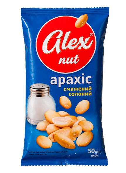 ALEX NUT арахіс смажений солоний 50г