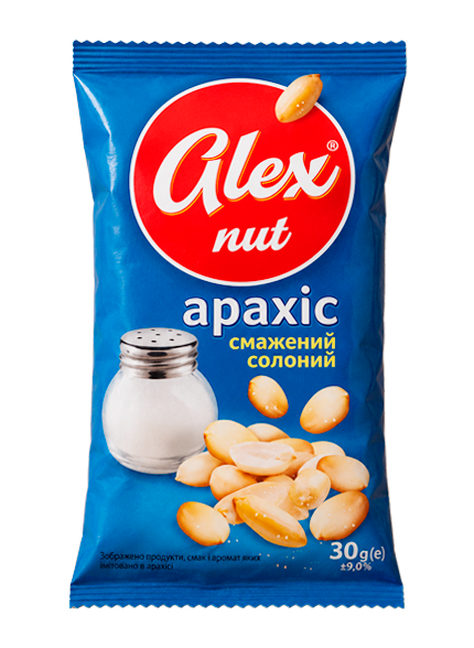 ALEX NUT арахіс смажений солоний 30г