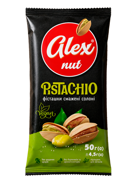 ALEX NUT фісташки смажені солоні 50г