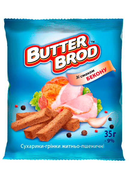 BUTTERBROD житні зі смаком Бекону