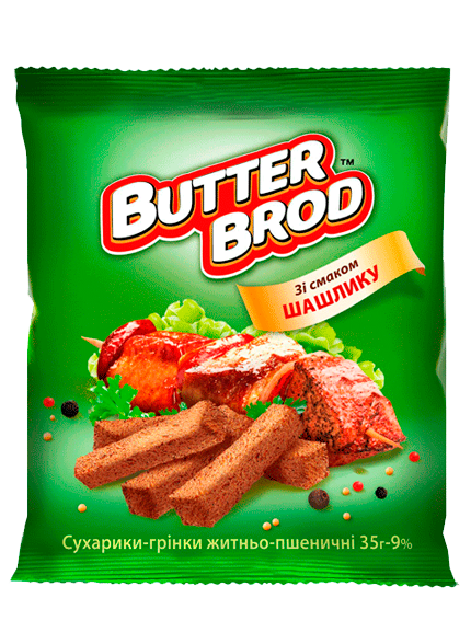 BUTTERBROD житні зі смаком Шашлику